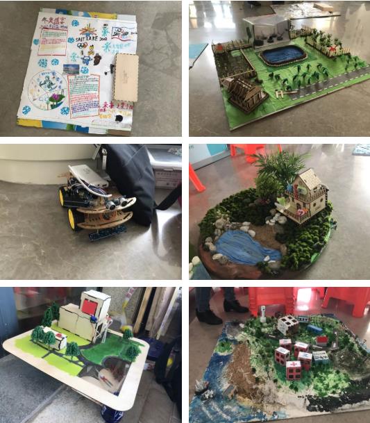 精美且富有創(chuàng)意的沙盤出自小創(chuàng)客們的手
